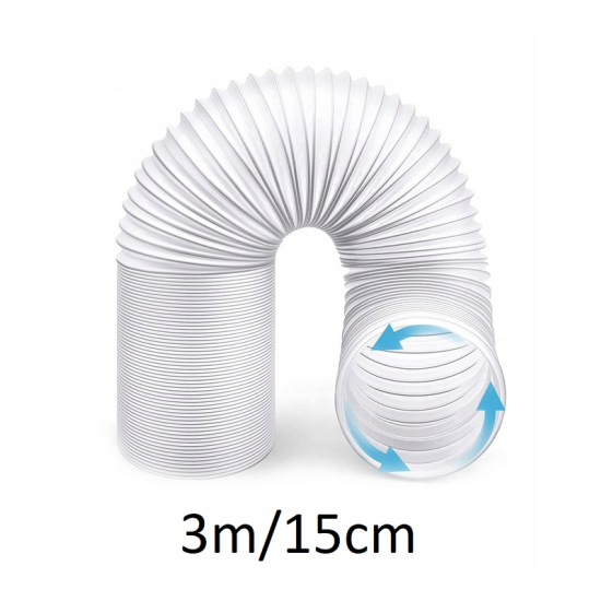 RURA DO KLIMATYZATORA PRZENOŚNEGO BIAŁA śr. 15cm długość 3m